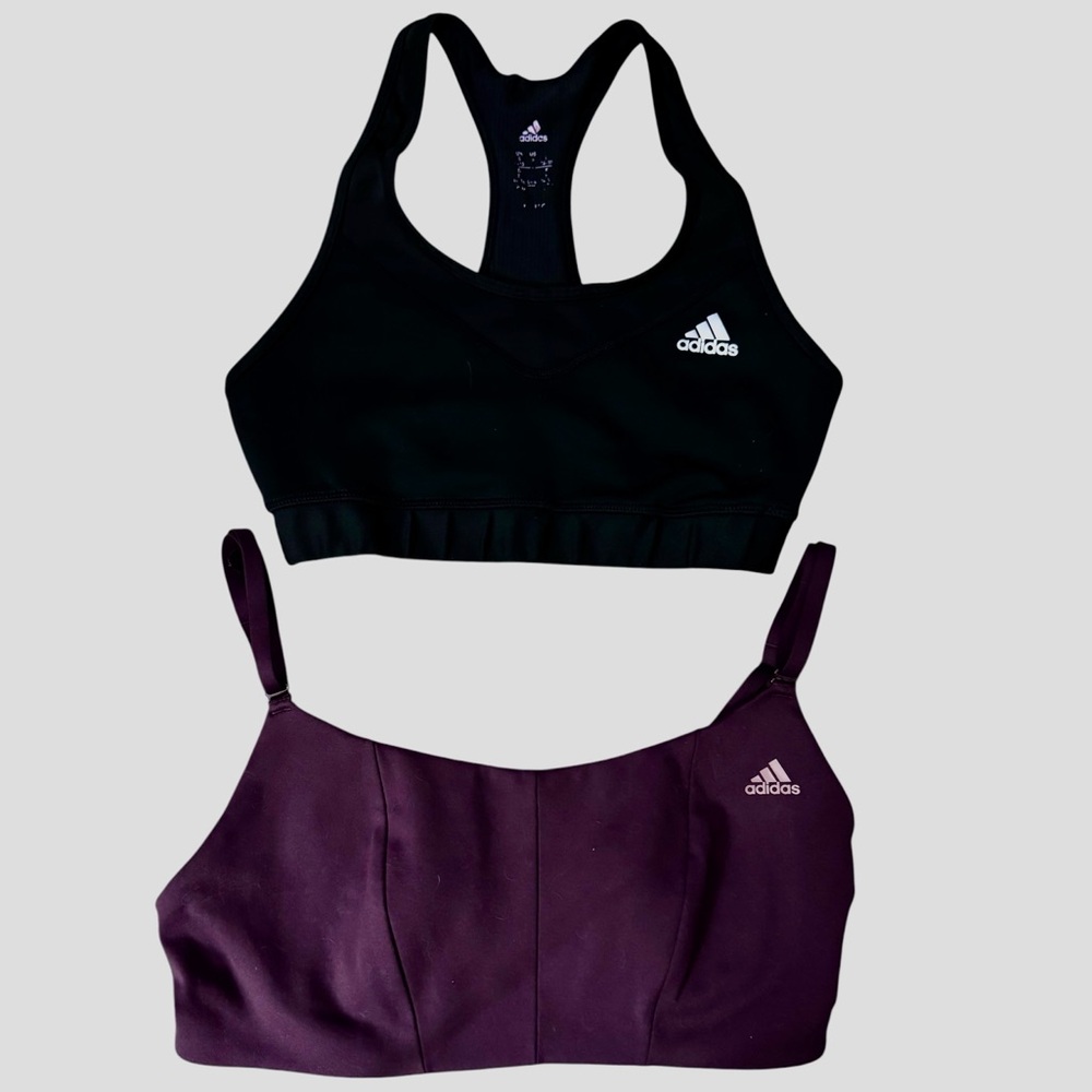 Lot of 2 Adidas Athletic Sports Bras sz Small